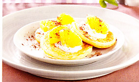 Tortitas con mandarinas