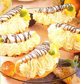 Tortitas rellenas de nata y limón
