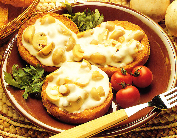 Tosta de champiñones