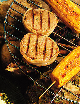 Tournedos con maíz a la barbacoa