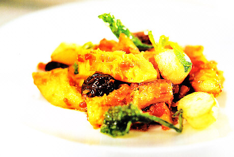 Tripa de ternera con nabos y pasas