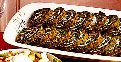 Tronco de espinacas y queso