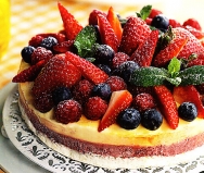Vacherin helado con frutas
