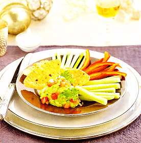 Verduras con guacamole