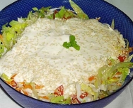 Verduras con salsa de yogur