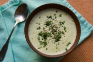 Vichyssoise de caldo de pollo