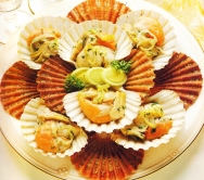 Vieiras con alcachofas