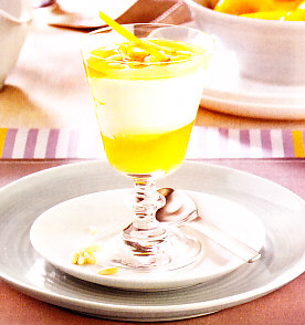 Yogur, piñones y miel