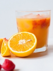 Zumo de frambuesas