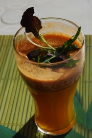 Zumo de zanahoria, apio y tomate